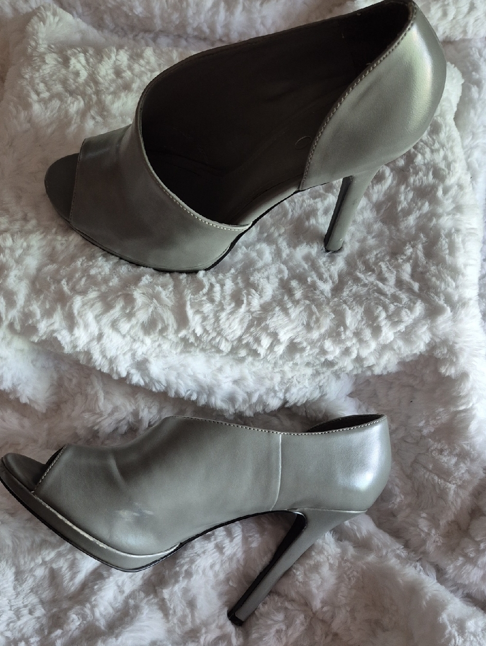 Aldo Gray Open-Toe D'orsay Stiletto